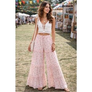 Free People Emmaline Tiered Pants NWT